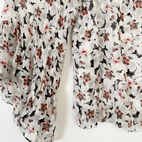 TANYA TAYLOR Harper Floral Bell-Sleeve Top Size 2X - Picture 7 of 9